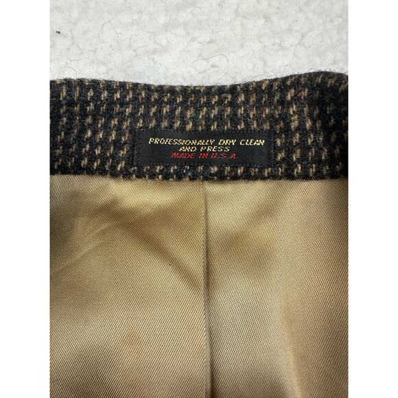 Vintage Wool Tweed Sport Coat Richard Thomas Size 40R Brown Two Button Closure - Picture 9 of 13